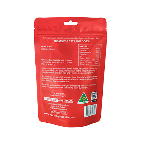 Freeze Dried Diced Lamb Hearts Pet Treats