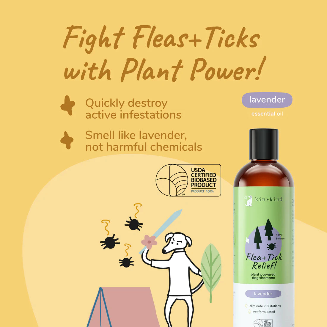 Lavender Flea & Tick Shampoo for Dogs