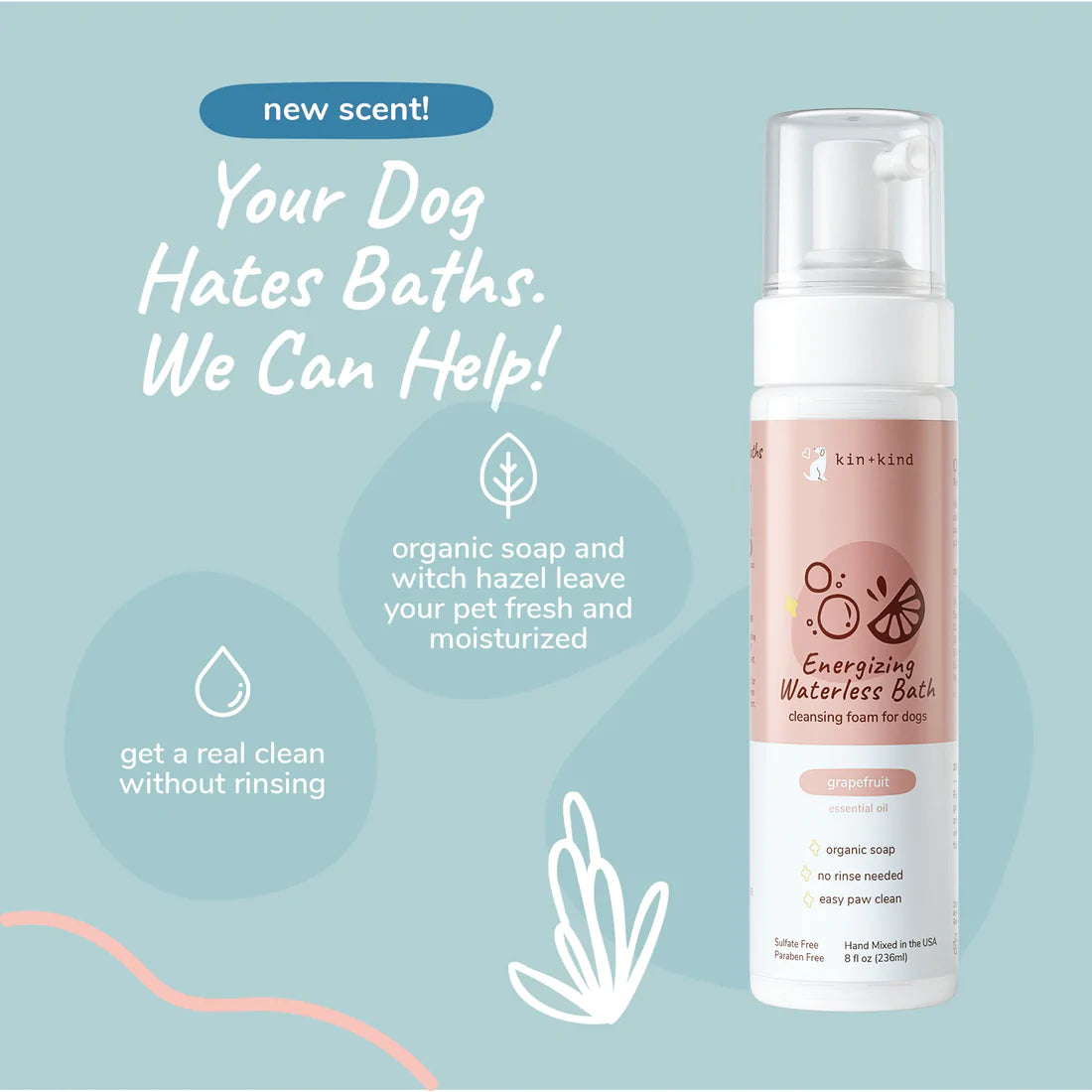 Energizing Grapefruit Waterless Bath for Dogs