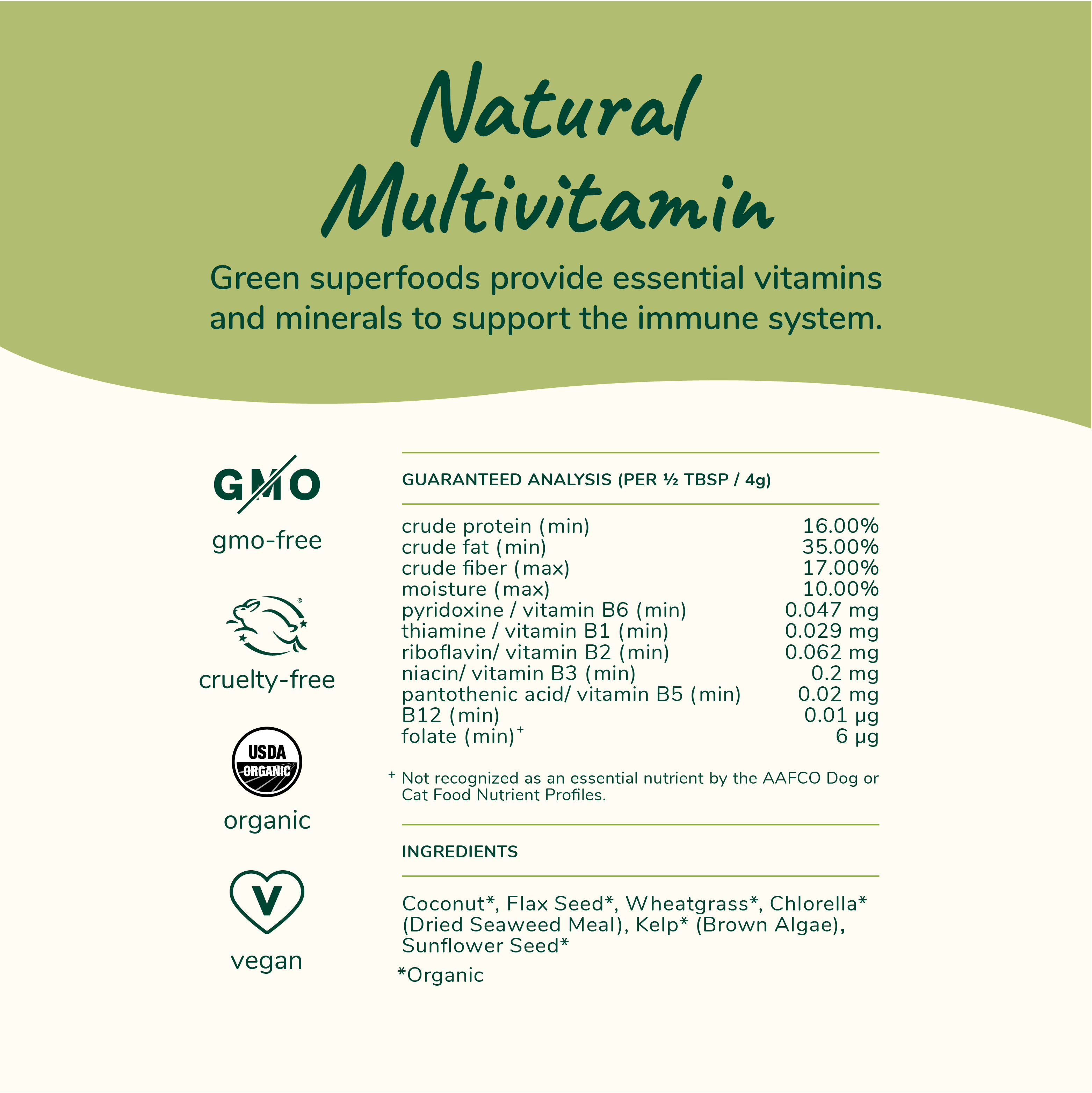 Organic Healthy Skin & Coat Supplement