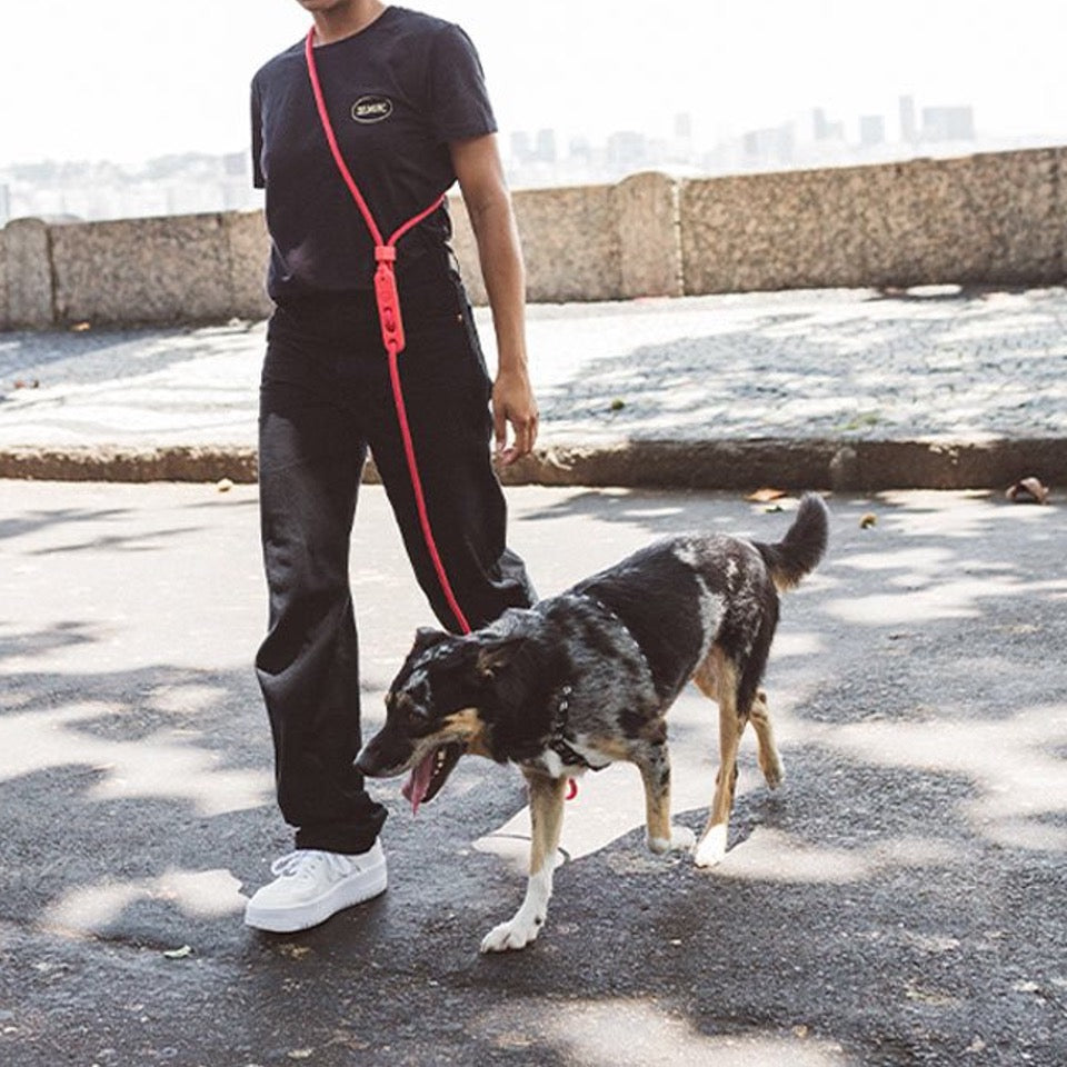 Neon Coral | Hands - Free Leash