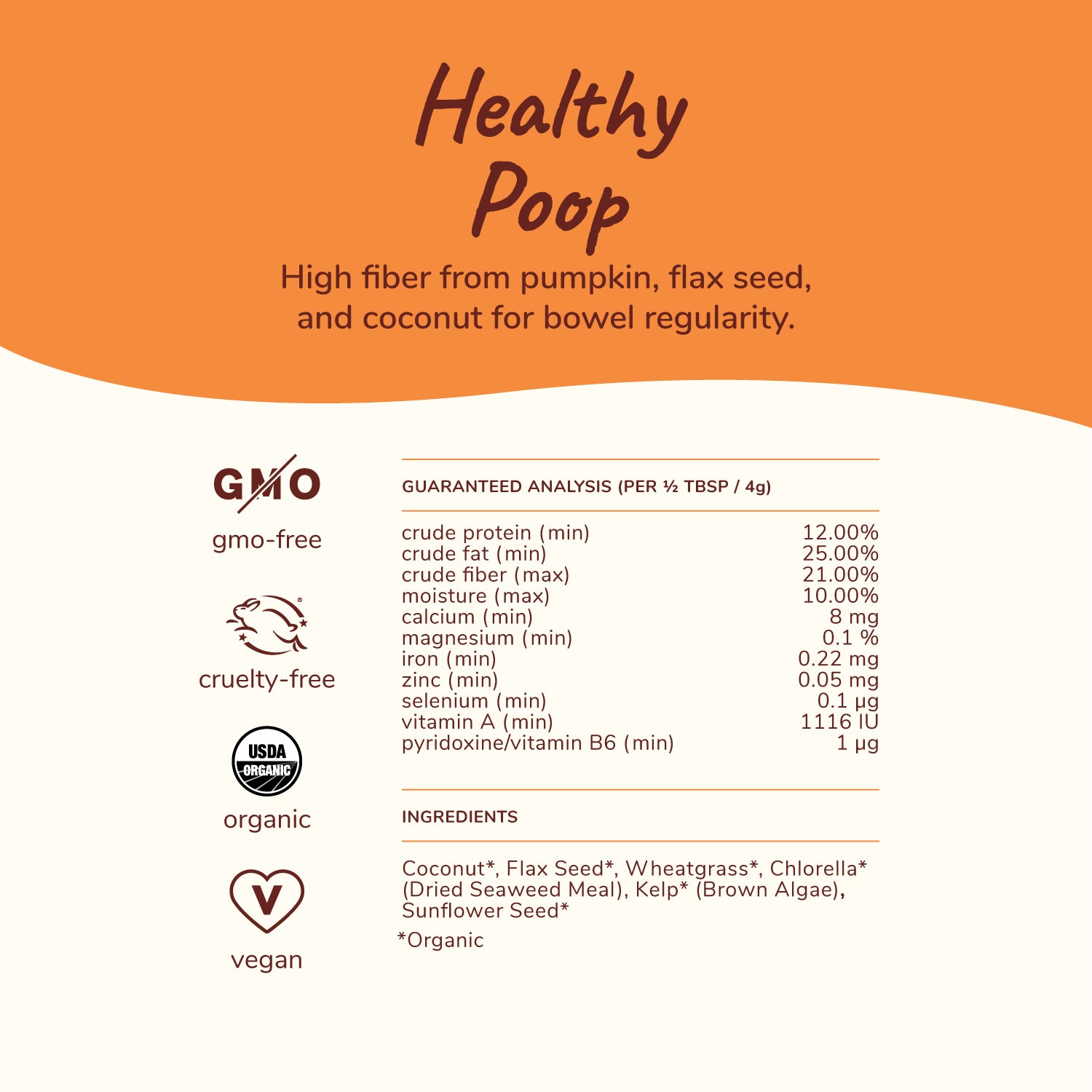 Organic Healthy Poops Supplement